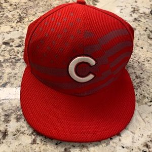 Chicago cubs baseball flag graphic hat kids / teen - size 7 flex fit